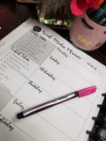 Weekly social media planner pages